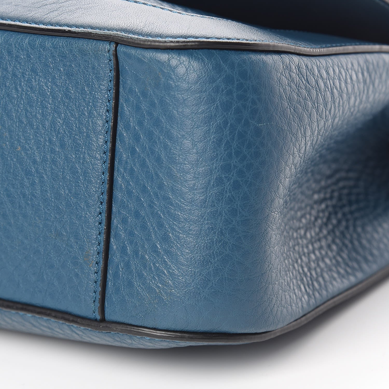 Christian Louboutin Calfskin Sweet Charity Shoulder Bag Blue 10 of 17