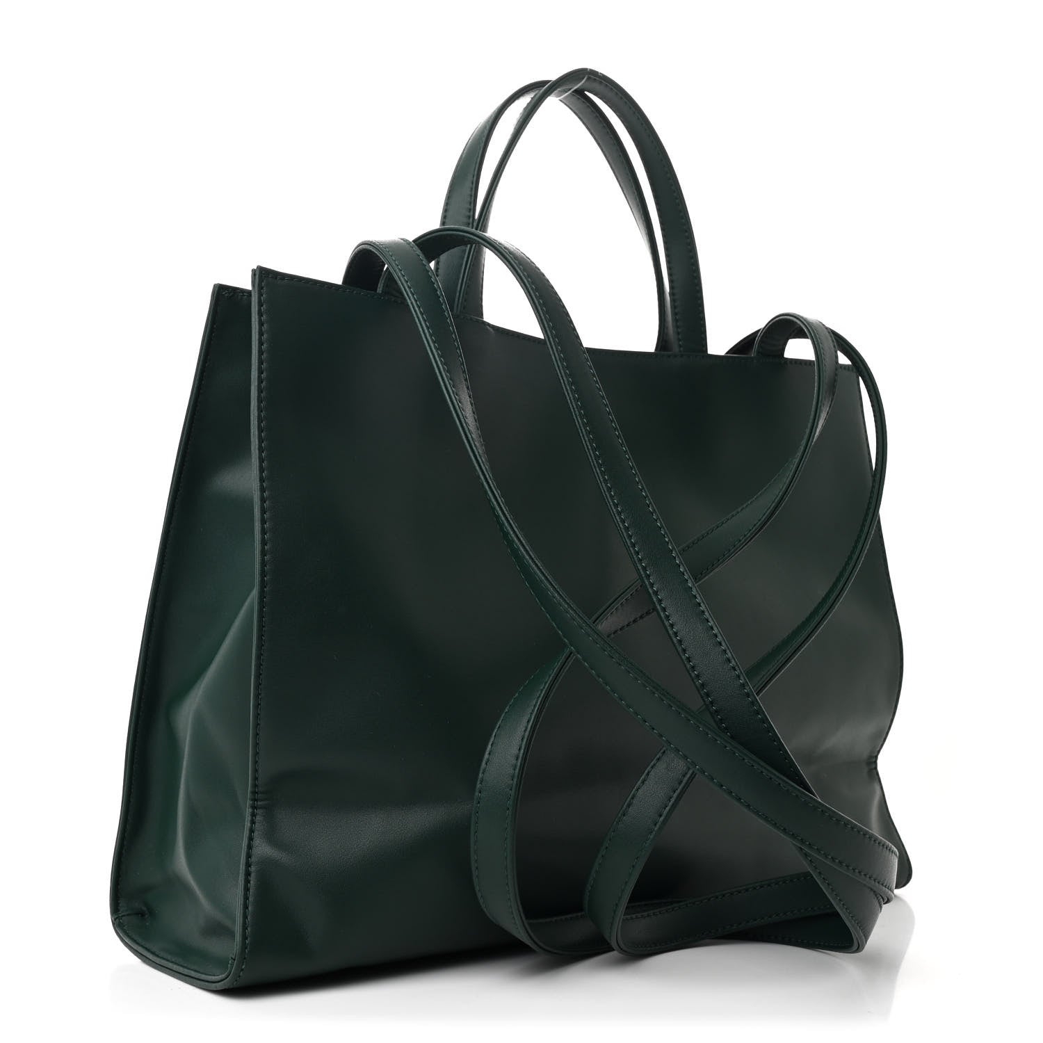 Telfar Vegan Leather Medium Shopping Bag Dark Olive 3 of 9