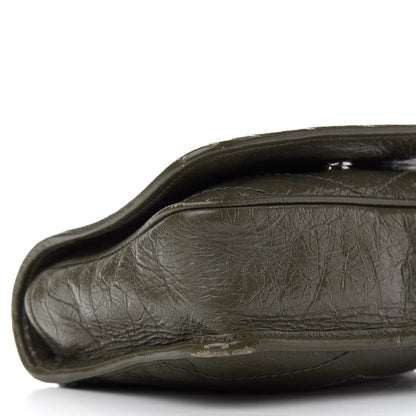 Saint Laurent Crinkled Calfskin Matelasse Monogram Niki Chain Wallet Khaki Militaire 8 of 12