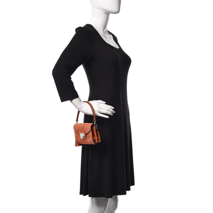 Prada Saffiano Lux Mini Sound Crossbody Bag Papaya 2 of 9