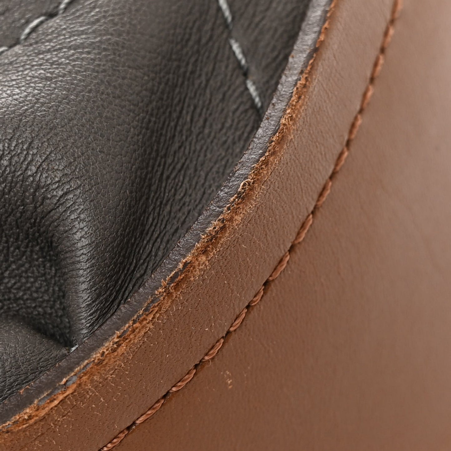 Calfskin Country Chic Stitched Hobo Grey