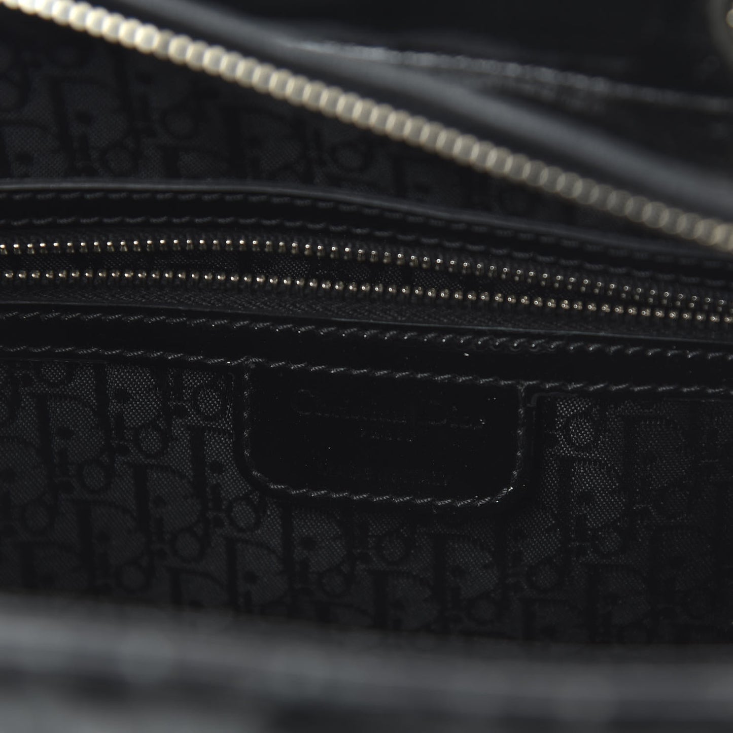 Patent Cannage Large Lady Dior Black