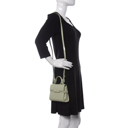 Delvaux Patent Calfskin Micro Tempete Satchel Almond 2 of 11