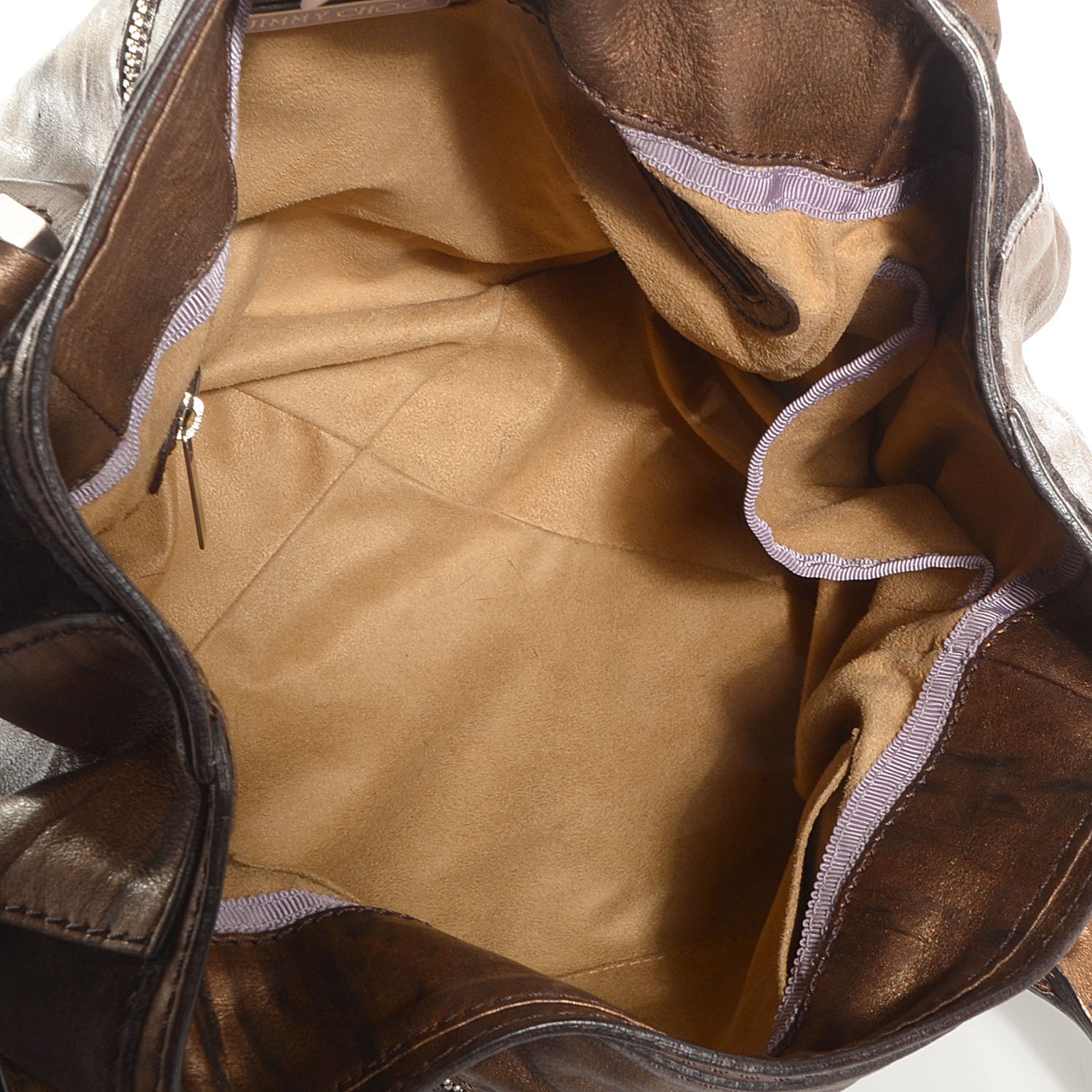 Jimmy Choo Metallic Leather Suede Mahala Bronze 5 of 7