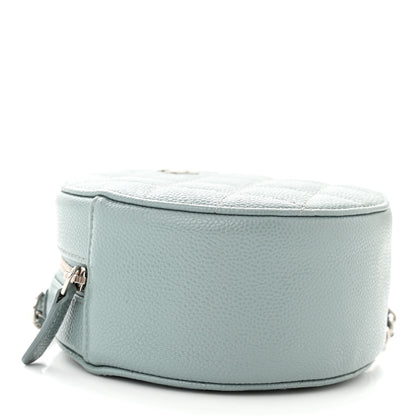 Chanel Caviar Quilted Round Clutch With Chain Light Blue 4 of 10