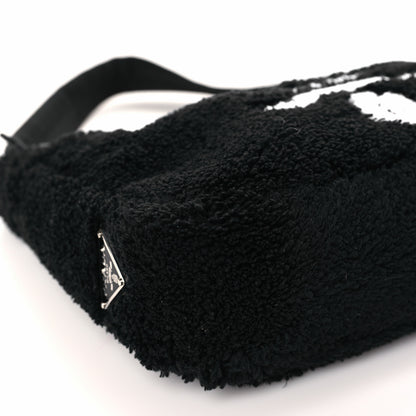 Prada Terry Cloth Mini Re-Edition 2000 Bag Black White 8 of 9