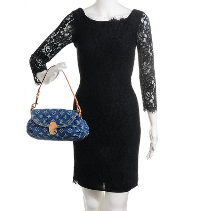 Louis Vuitton Monogram Denim Mini Pleaty Blue 2 of 7