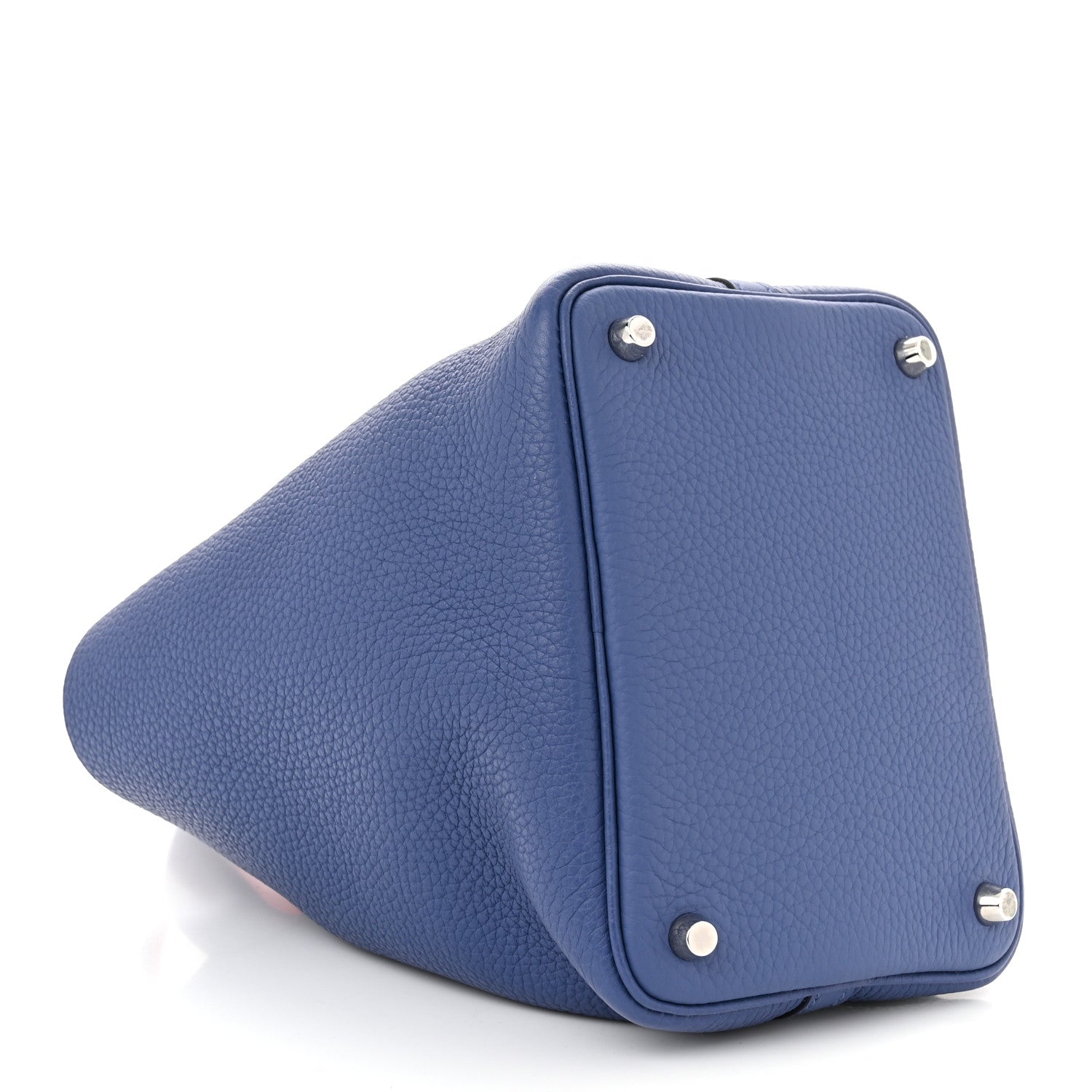 Hermes Taurillon Clemence Swift Eclat Picotin Lock 18 PM Bleu Brighton Capucine 4 of 11