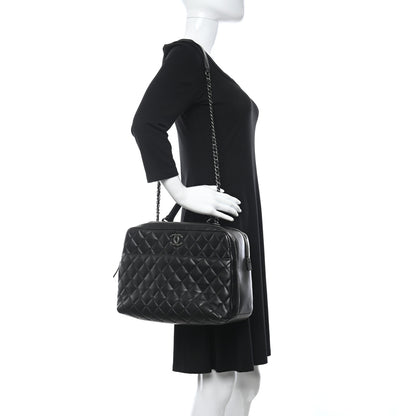 Chanel Lambskin Quilted Large Trendy CC Bowling Bag Black 2 of 11