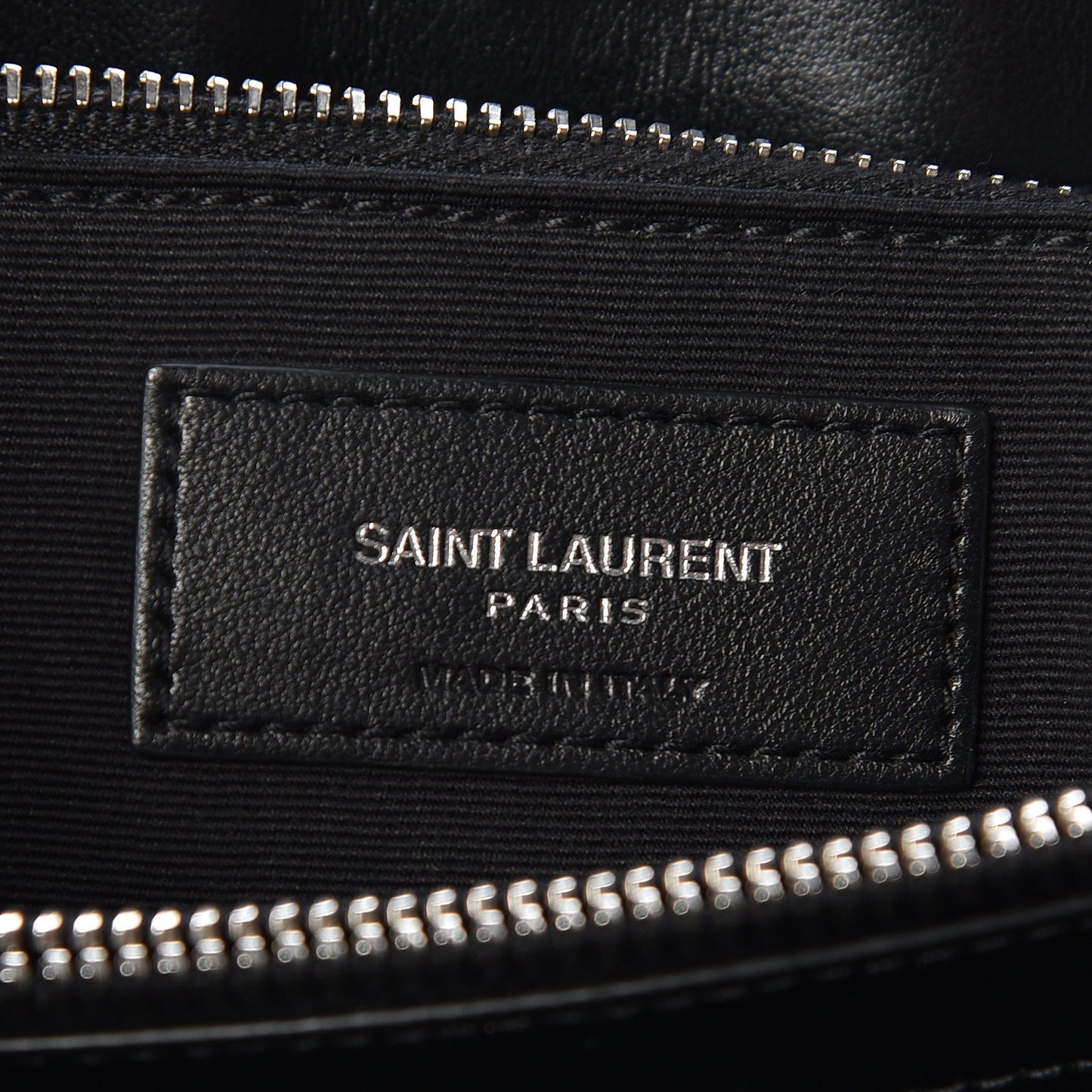 Calfskin Y Quilted Monogram Medium Loulou Chain Satchel Black