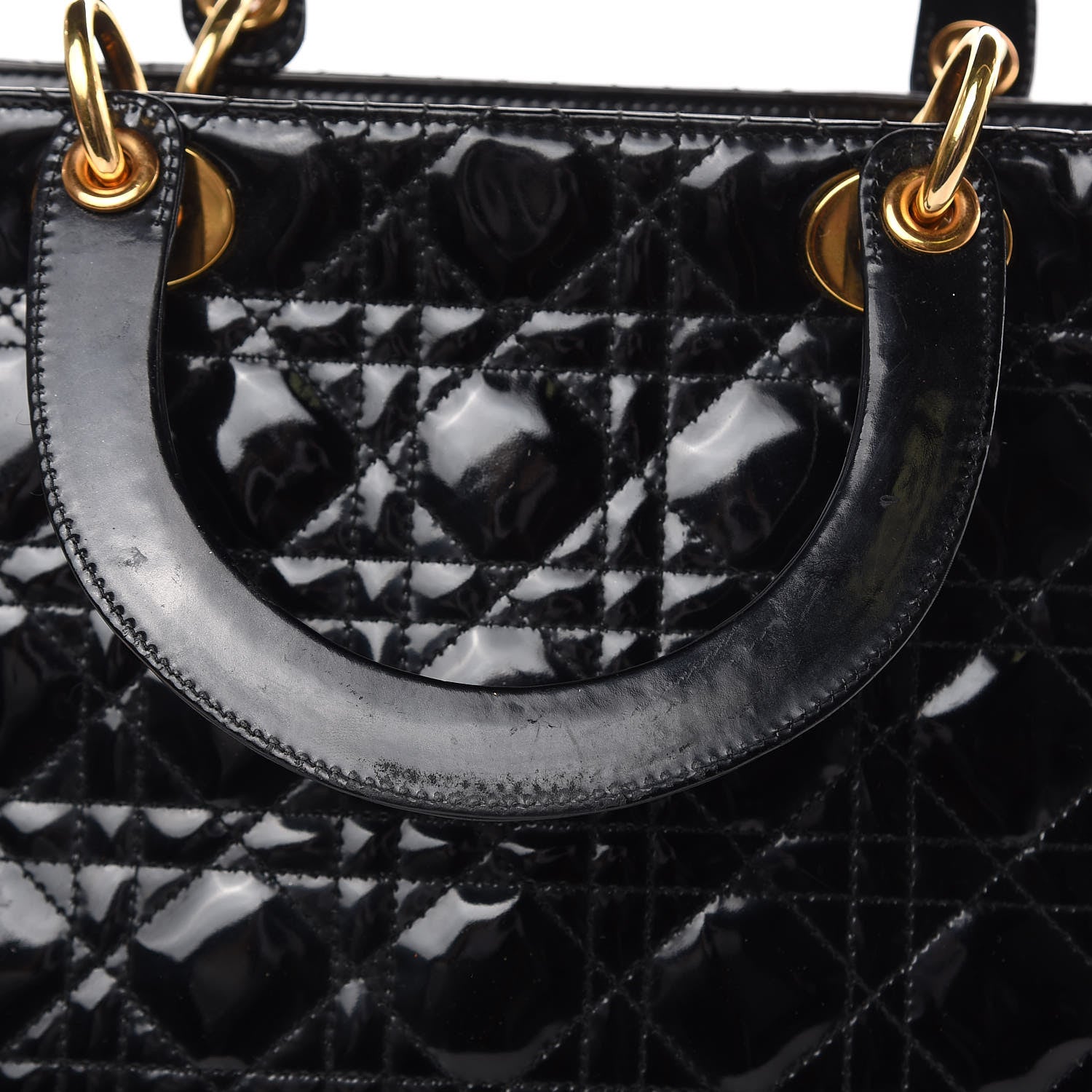 Christian Dior Patent Cannage Large Lady Dior Black 16 of 16
