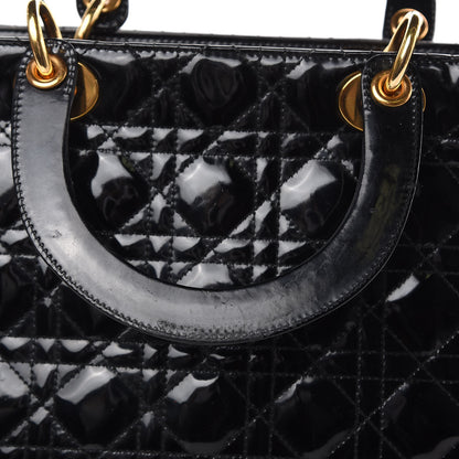 Christian Dior Patent Cannage Large Lady Dior Black 16 of 16