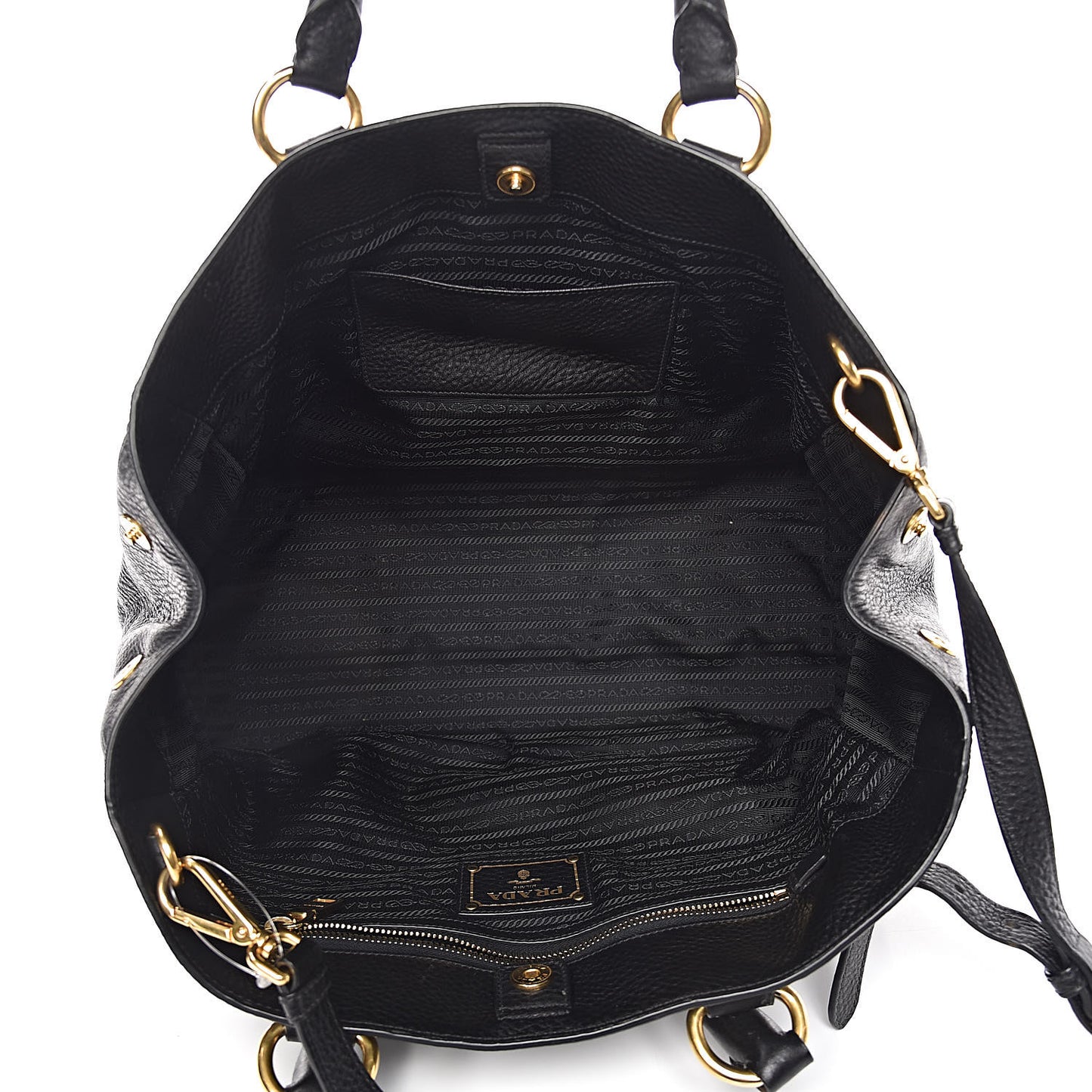 Vitello Daino Tote Black