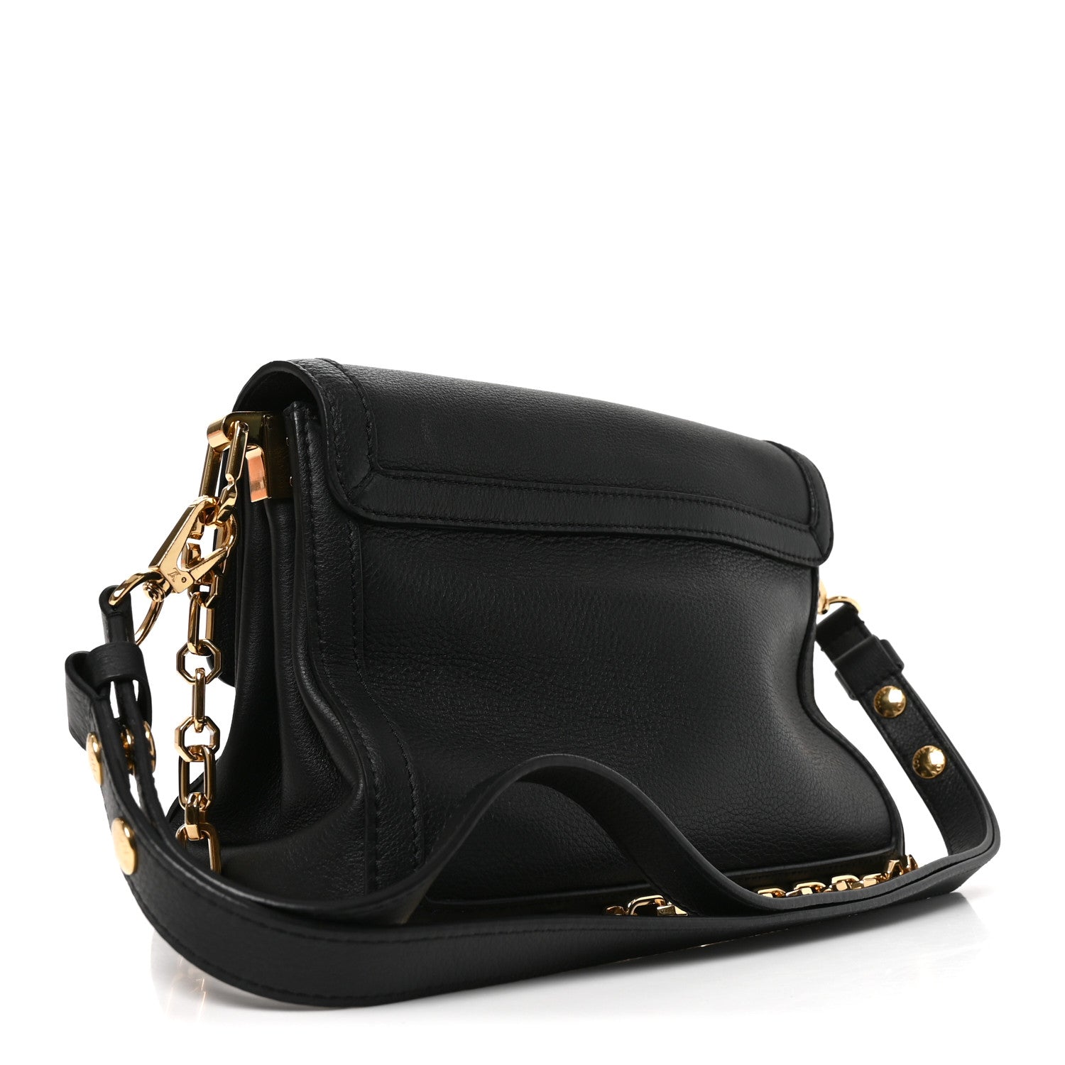 Louis Vuitton Smooth Calfskin Soft Dauphine MM Black 3 of 9