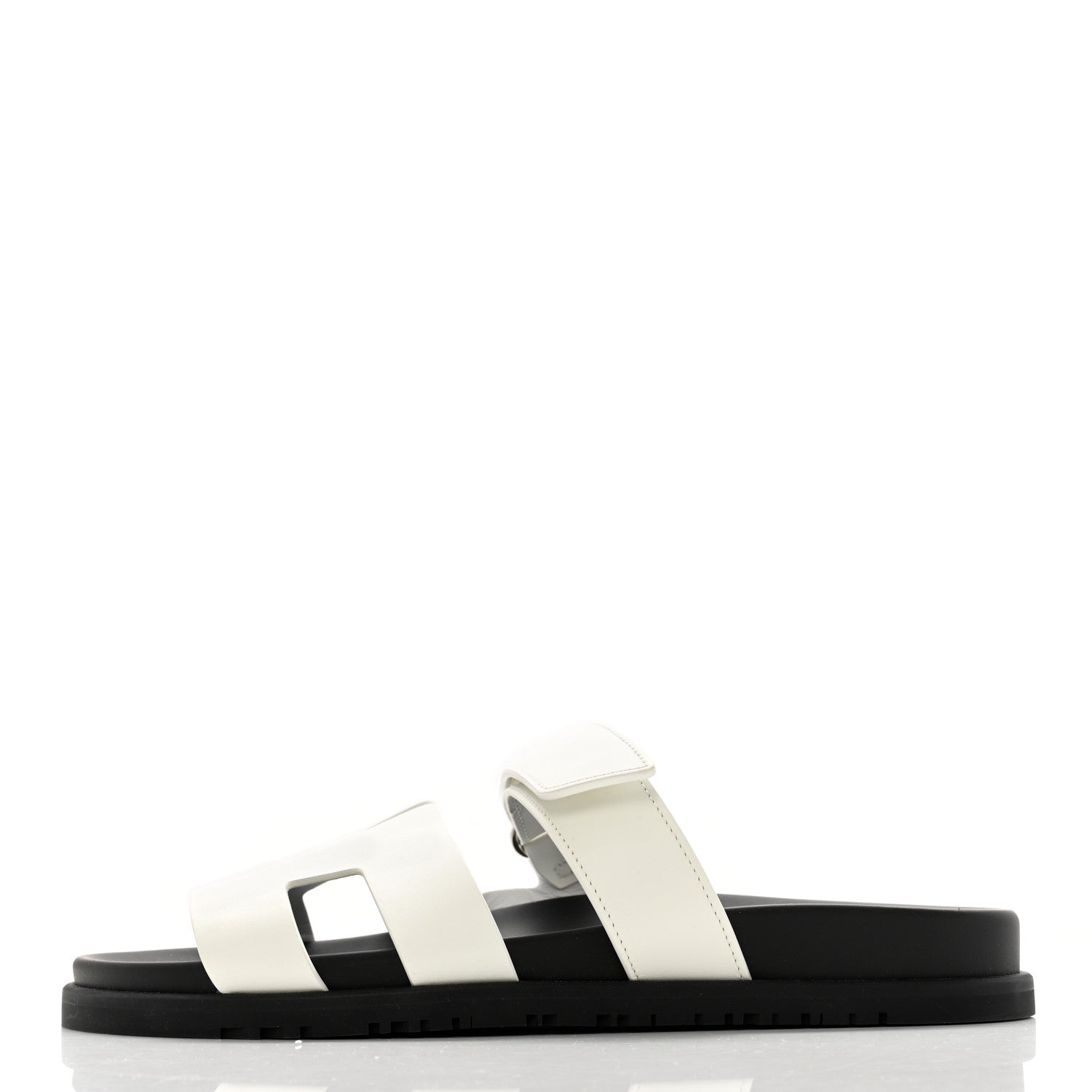 Hermes Calfskin Womens Chypre Sandals 40 White 1 of 10