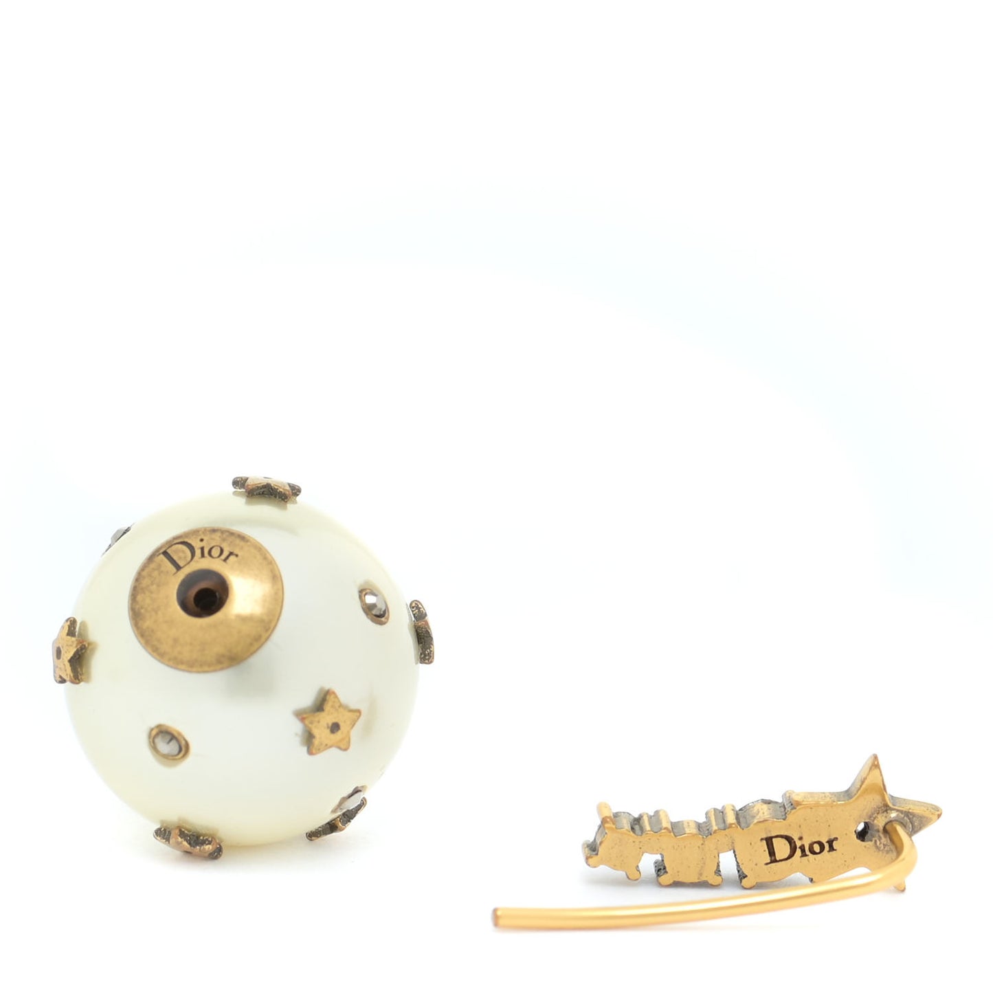 Pearl Crystal Mise En Dior Tribal Earrings