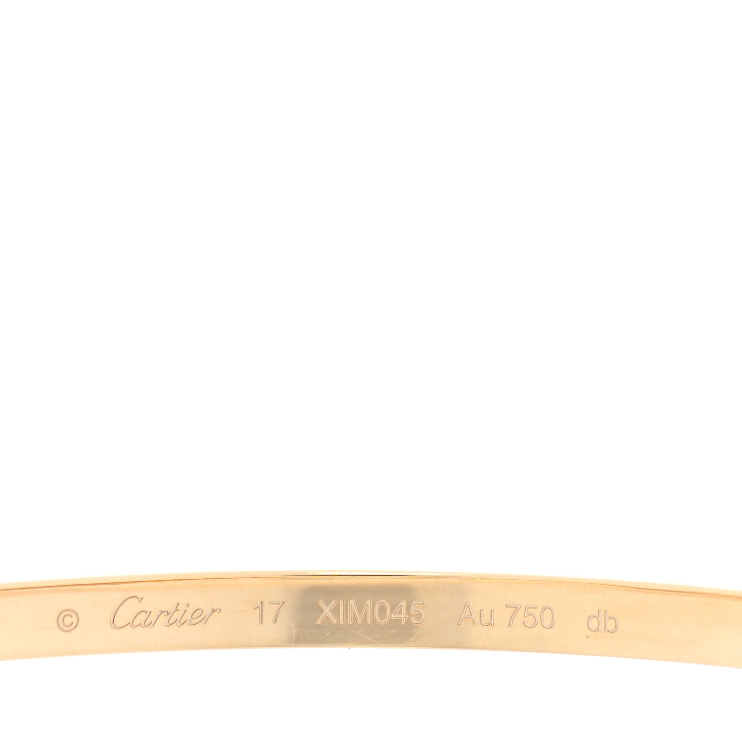 Cartier 18K Yellow Gold Small LOVE Bracelet 17 3 of 7