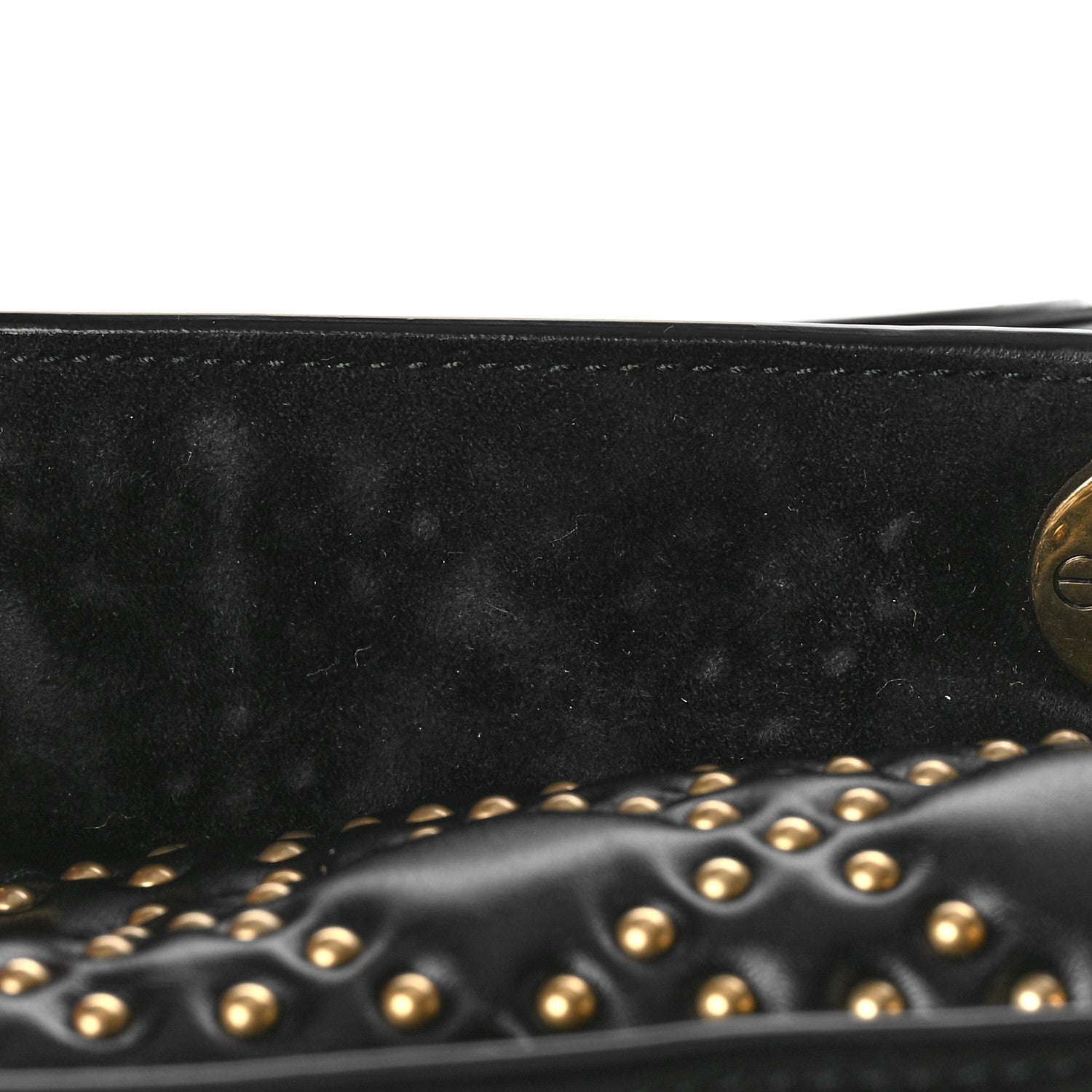 Christian Dior Calfskin Cannage Studded Medium Supple Lady Dior Black 9 of 12
