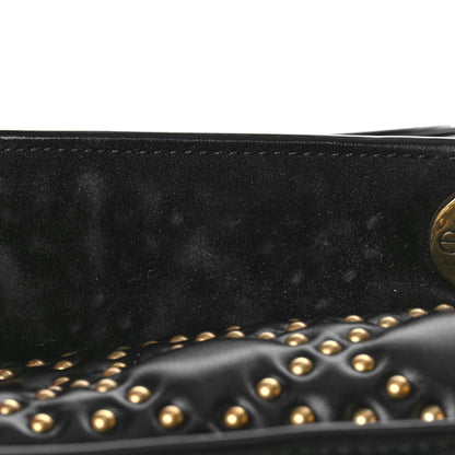 Christian Dior Calfskin Cannage Studded Medium Supple Lady Dior Black 9 of 12