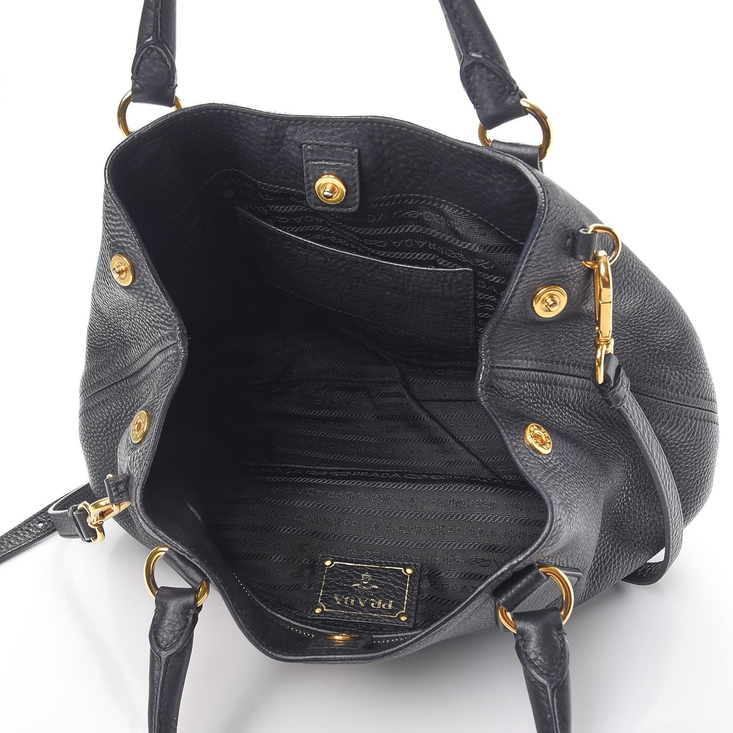 Vitello Daino Shoulder Bag Nero Black
