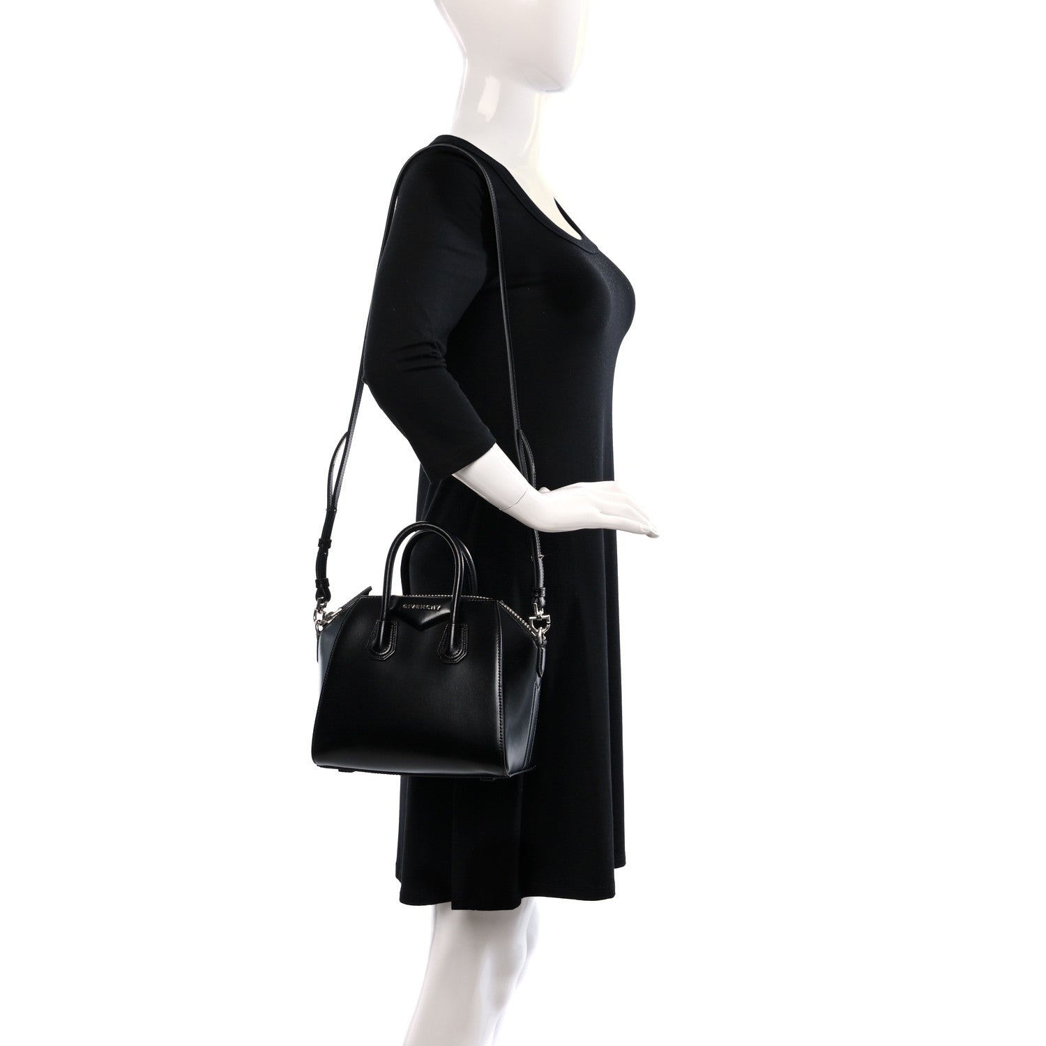 Givenchy Shiny Lord Calfskin Mini Antigona Black 3 of 9