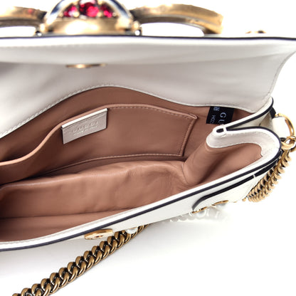 Gucci Nappa Pearl Studded Mini Queen Margaret Broadway Shoulder Bag Mystic White 5 of 10