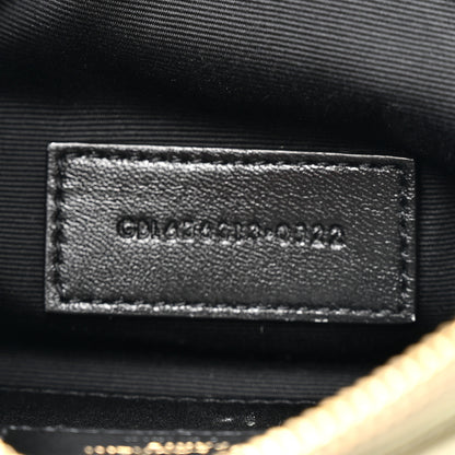 Saint Laurent Grain De Poudre Chevron Monogram Large Bill Pouch Light Sage 7 of 10