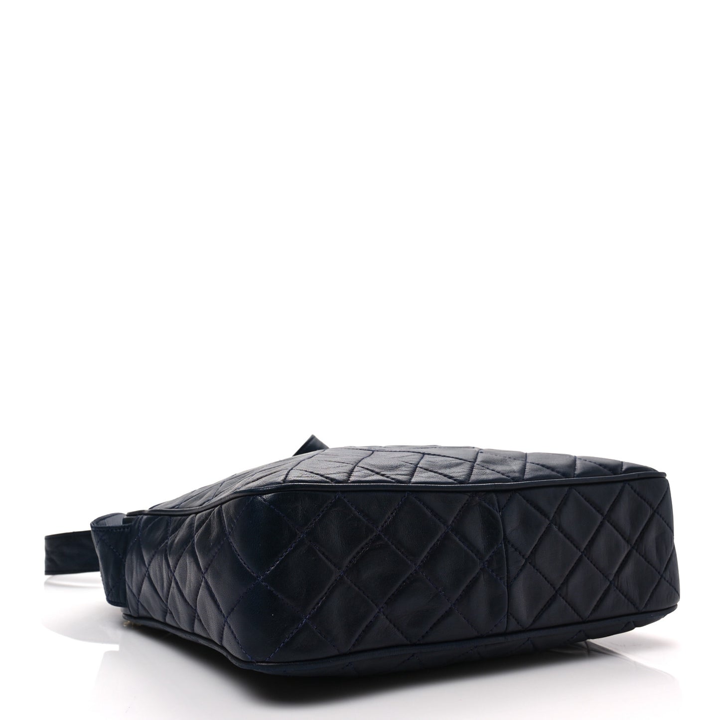 Lambskin Quilted CC Tassel Camera Case Navy