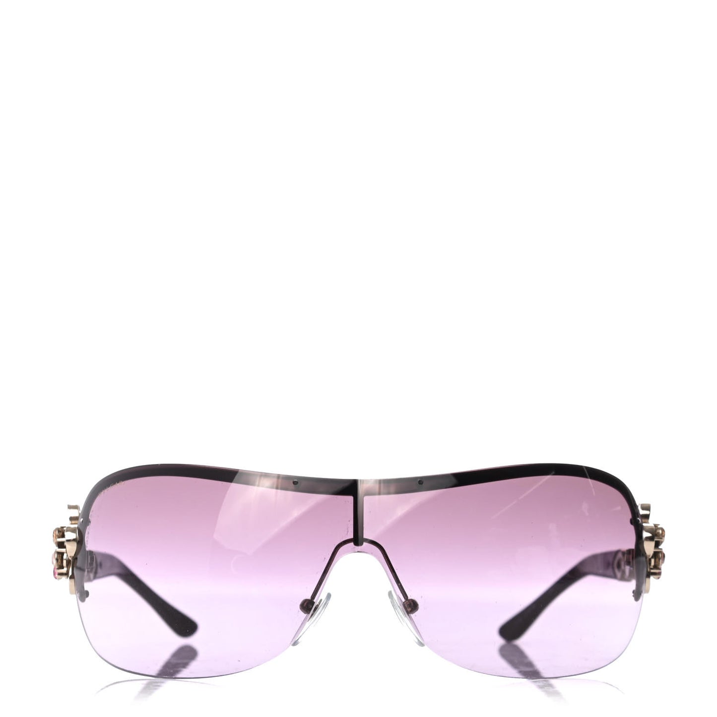 Crystal Sunglasses Flower 6039-B Black