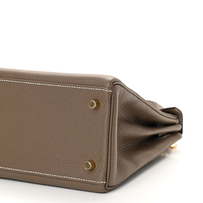 Hermes Togo Kelly Retourne 28 Etoupe 10 of 11