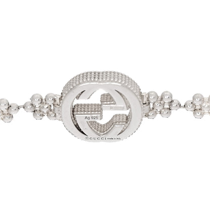 Gucci Sterling Silver Interlocking GG Beaded Flower Bracelet 3 of 3