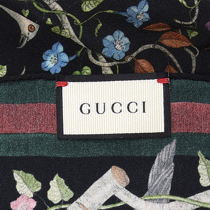 Gucci Silk Floral Condor Square Handkerchief Black 4 of 5
