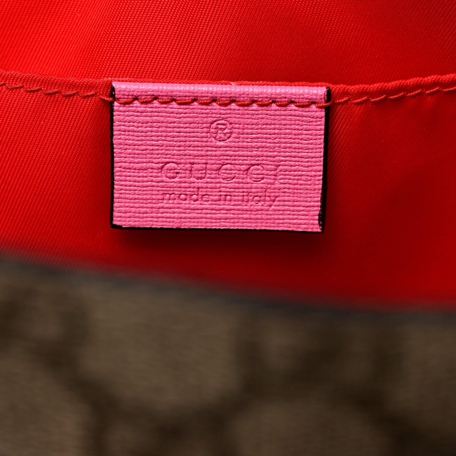 Gucci GG Supreme Monogram Bow Childrens Tote Red Pink 6 of 10