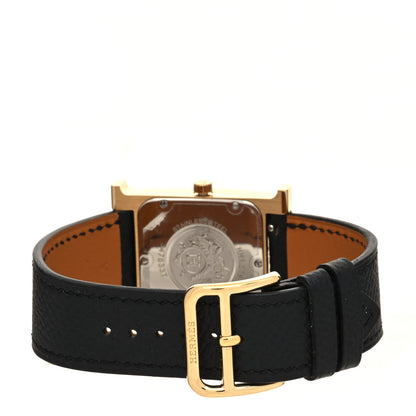 Hermes Stainless Steel Epsom 26mm Heure H Hour Quartz Watch Noir 3 of 5
