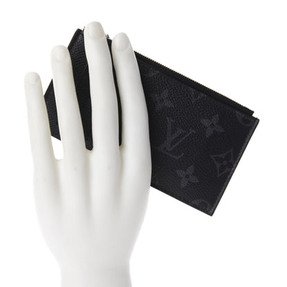 Louis Vuitton Monogram Eclipse Taiga Coin Card Holder 2 of 8