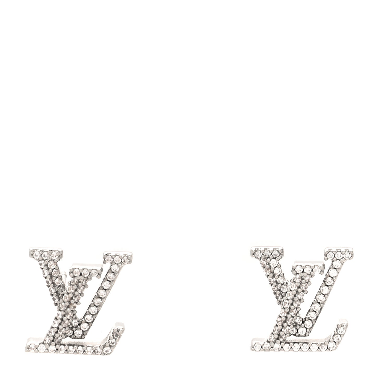 Crystal LV Iconic Earrings Silver
