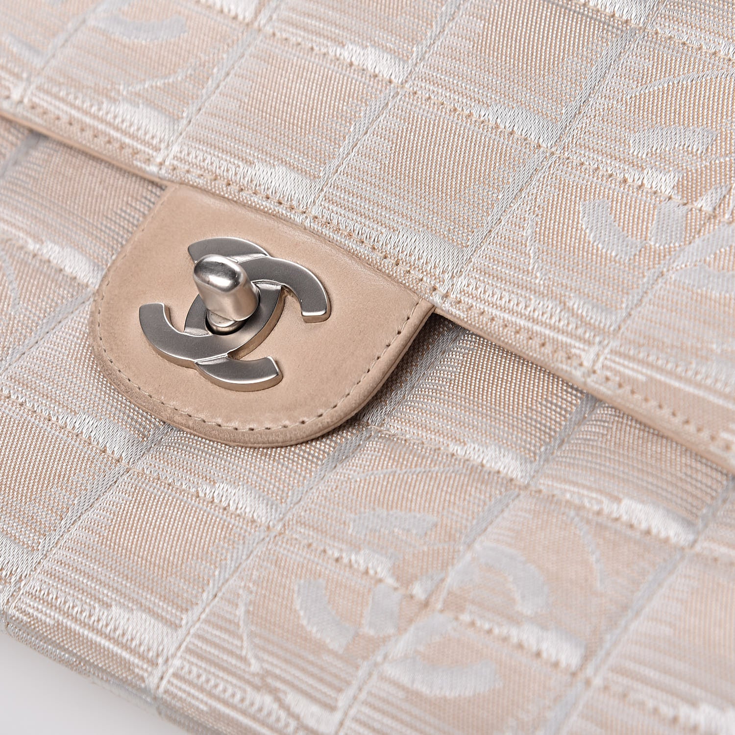 Chanel Nylon Medium Travel Flap Light Beige 15 of 16