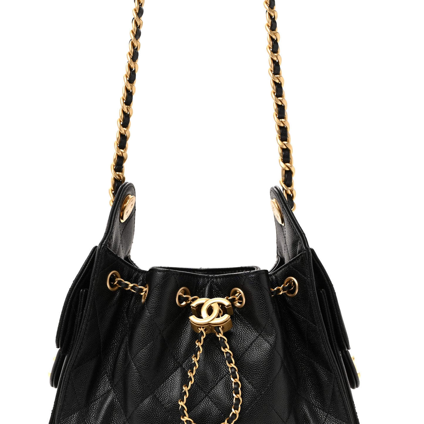 Caviar Quilted Mini Chanel 25 Handbag Black