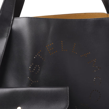 Stella McCartney Eco Alter Nappa East West Perforated Tote Black 6 of 10