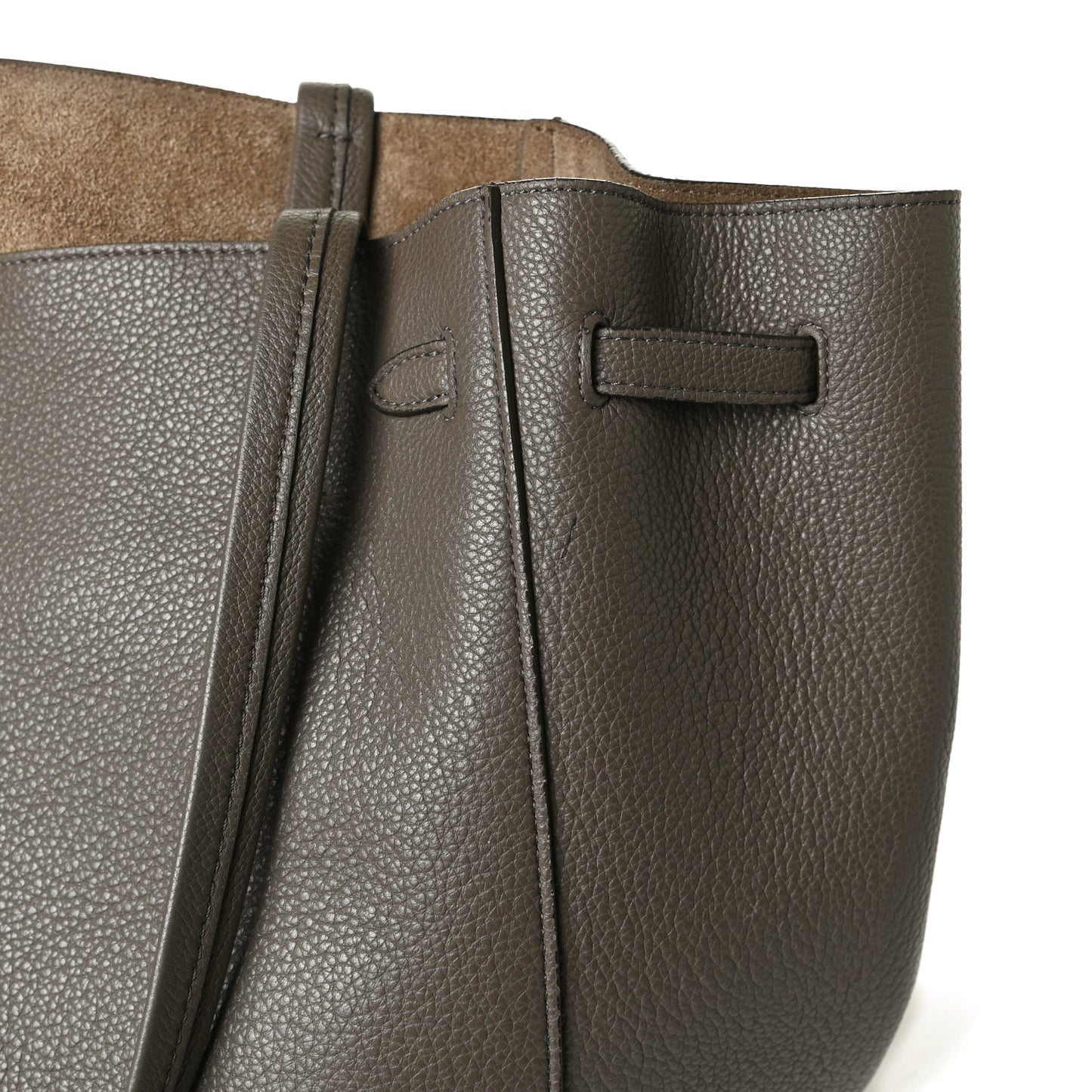 Soft Grained Calfskin Small Belt Cabas Phantom Taupe