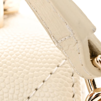 Chanel Caviar Quilted Mini Studded Flap White 12 of 13