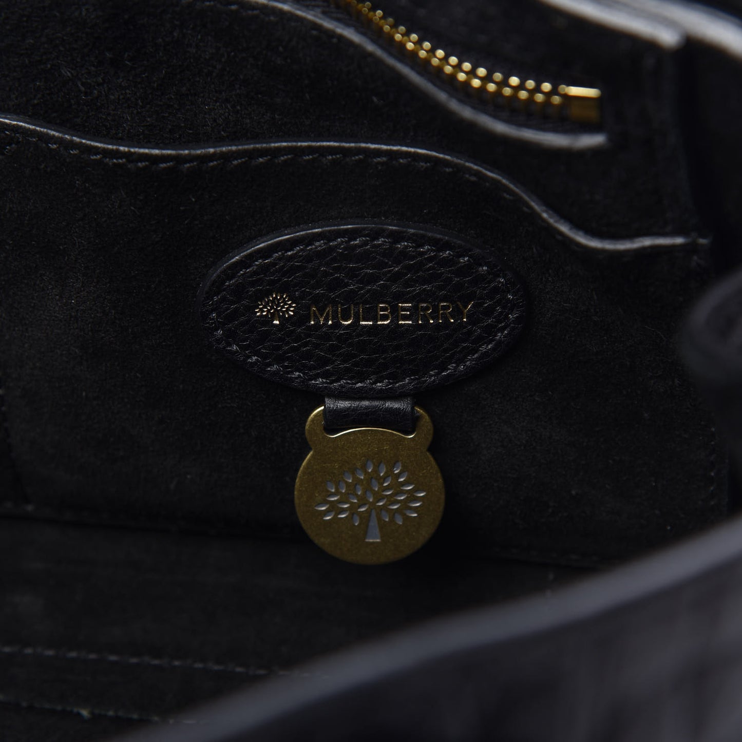 Crocodile Embossed Calfskin East West Bayswater Black