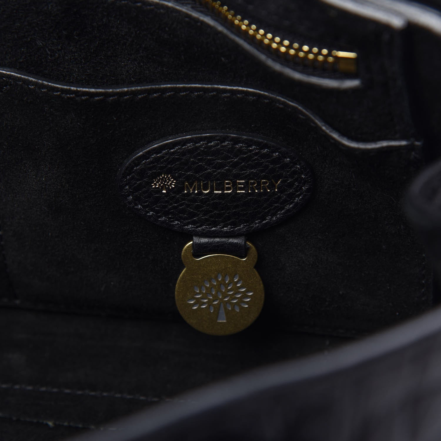 Mulberry Crocodile Embossed Calfskin East West Bayswater Black 8 of 10