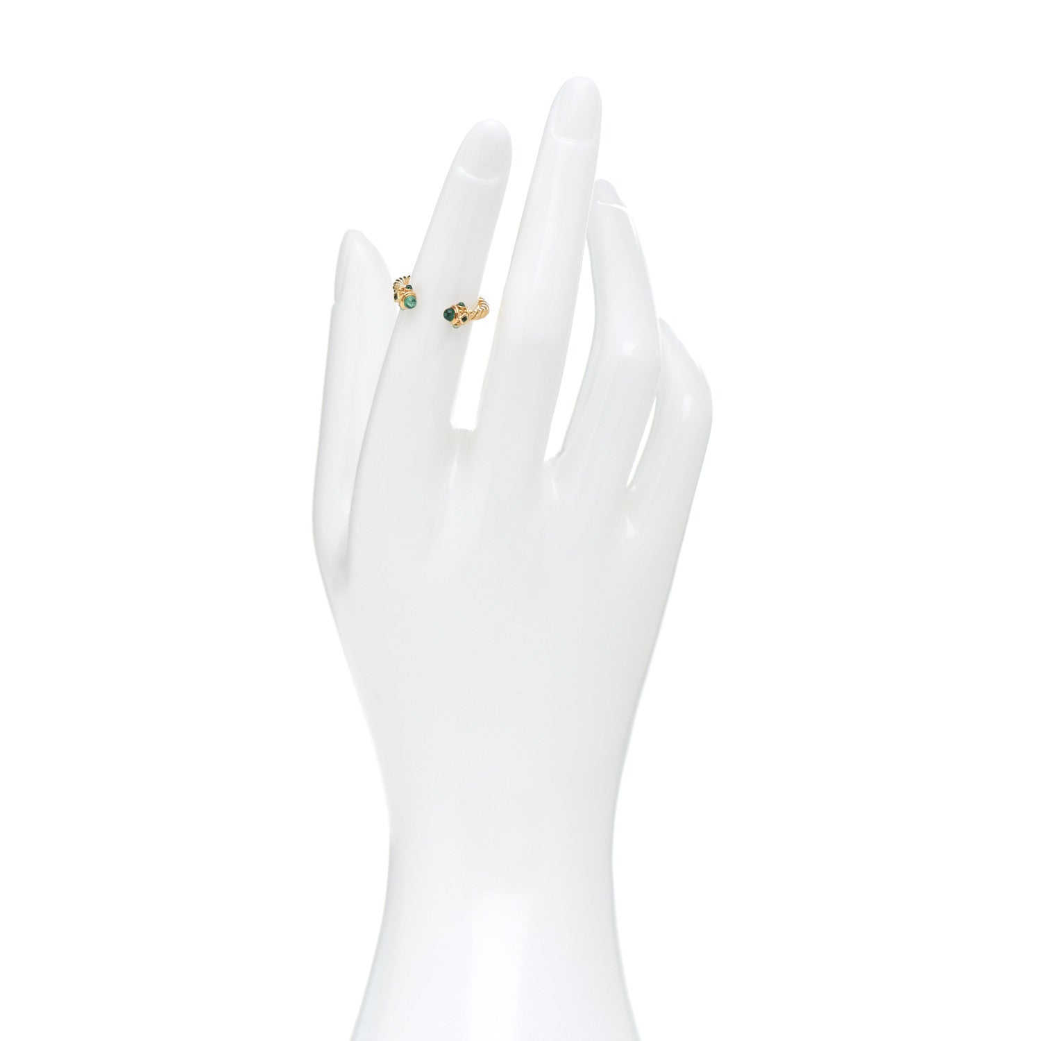 David Yurman 18K Yellow Gold Emerald Renaissance Ring 45 3.5 2 of 5