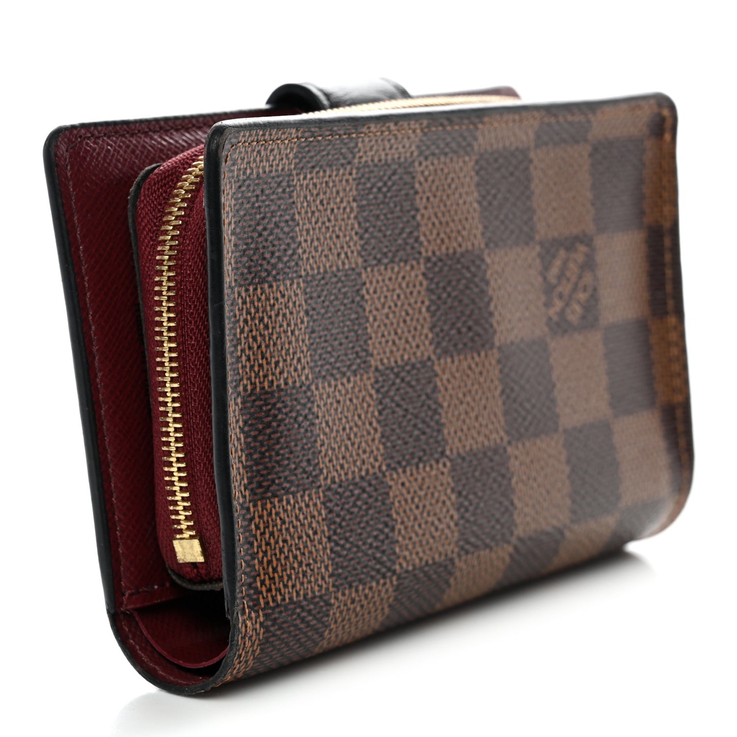 Damier Ebene Juliette Wallet Bordeaux Black