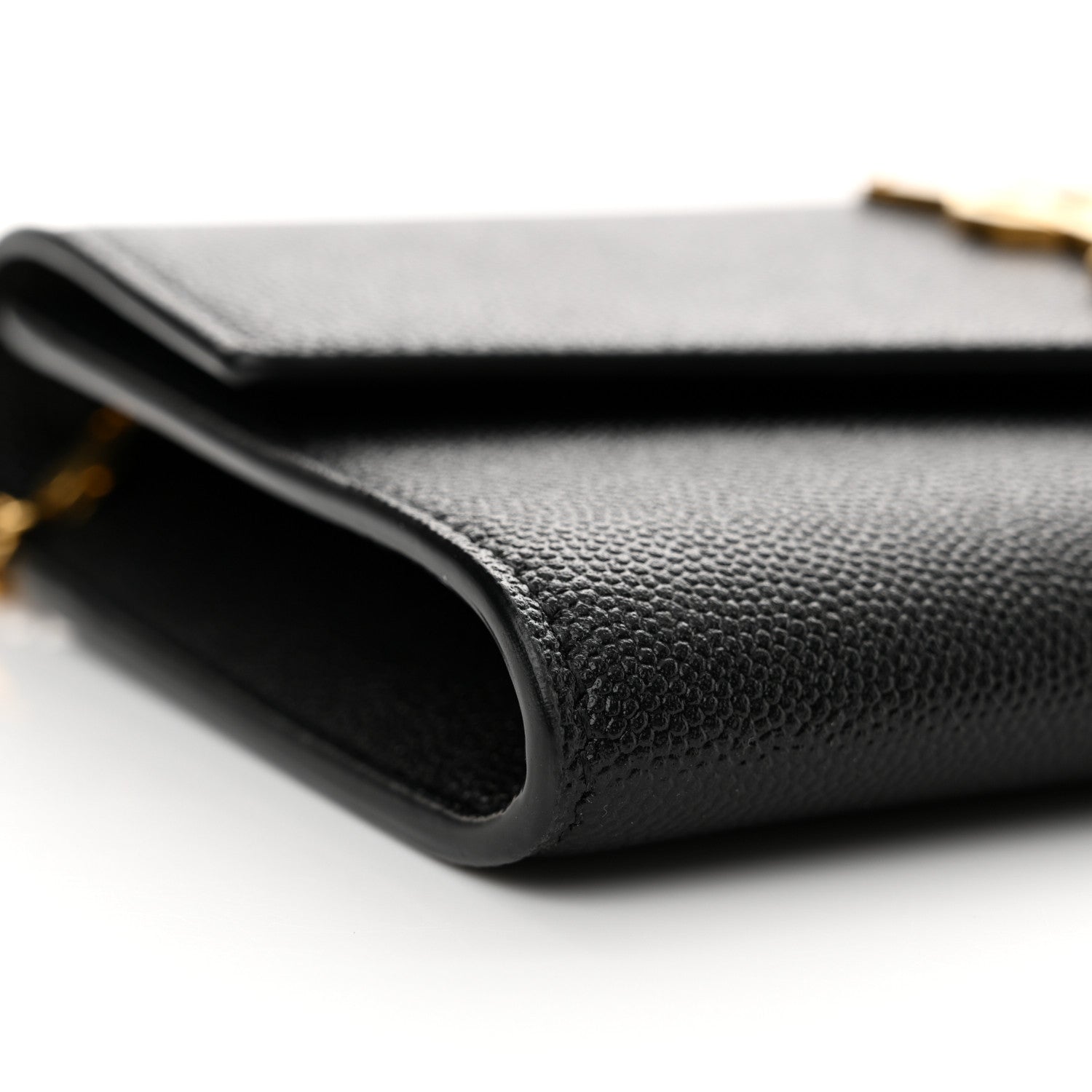 Saint Laurent Grain de Poudre Uptown Chain Wallet Black 9 of 11
