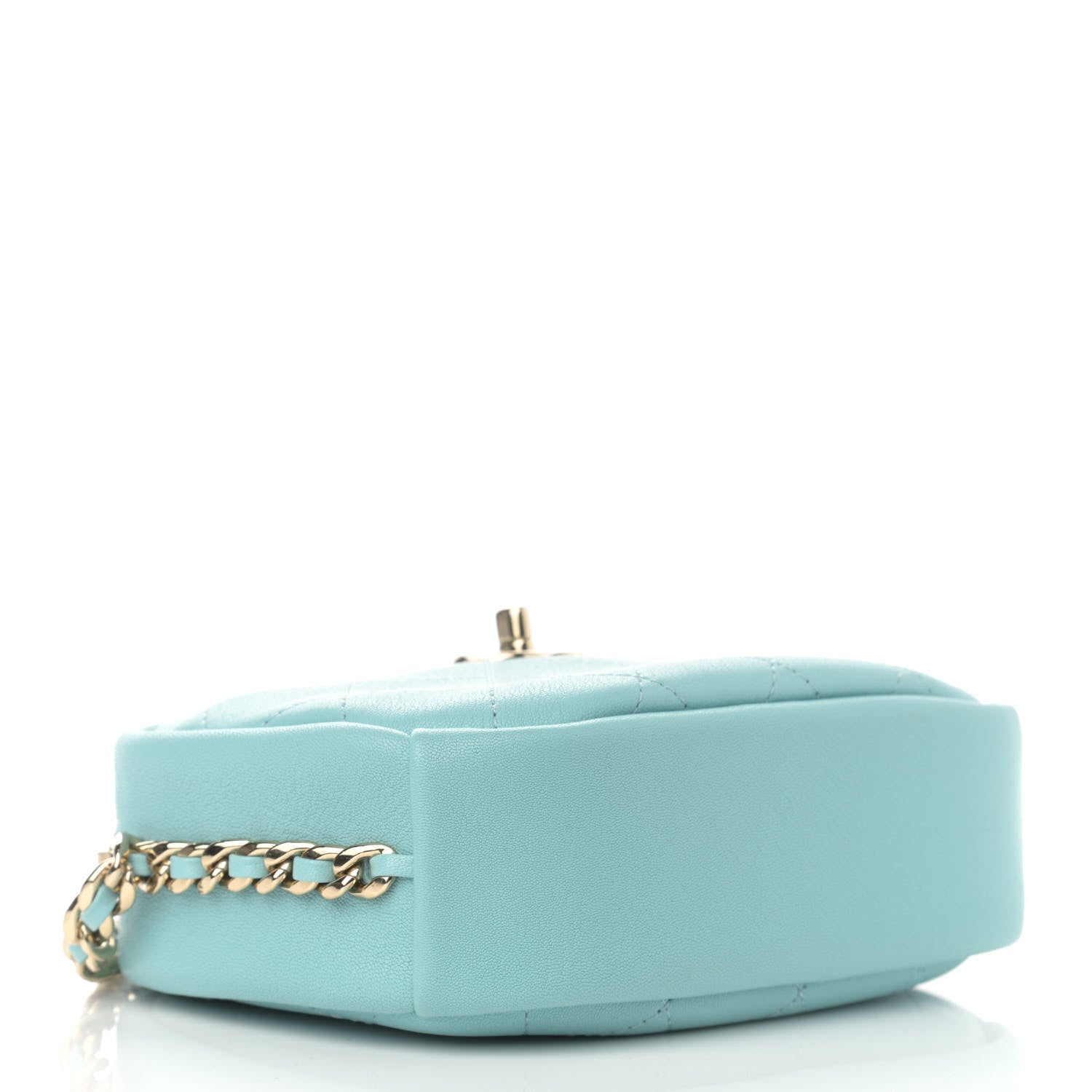 Chanel Goatskin Quilted Small Casual Trip Camera Case Light Blue 4 of 14