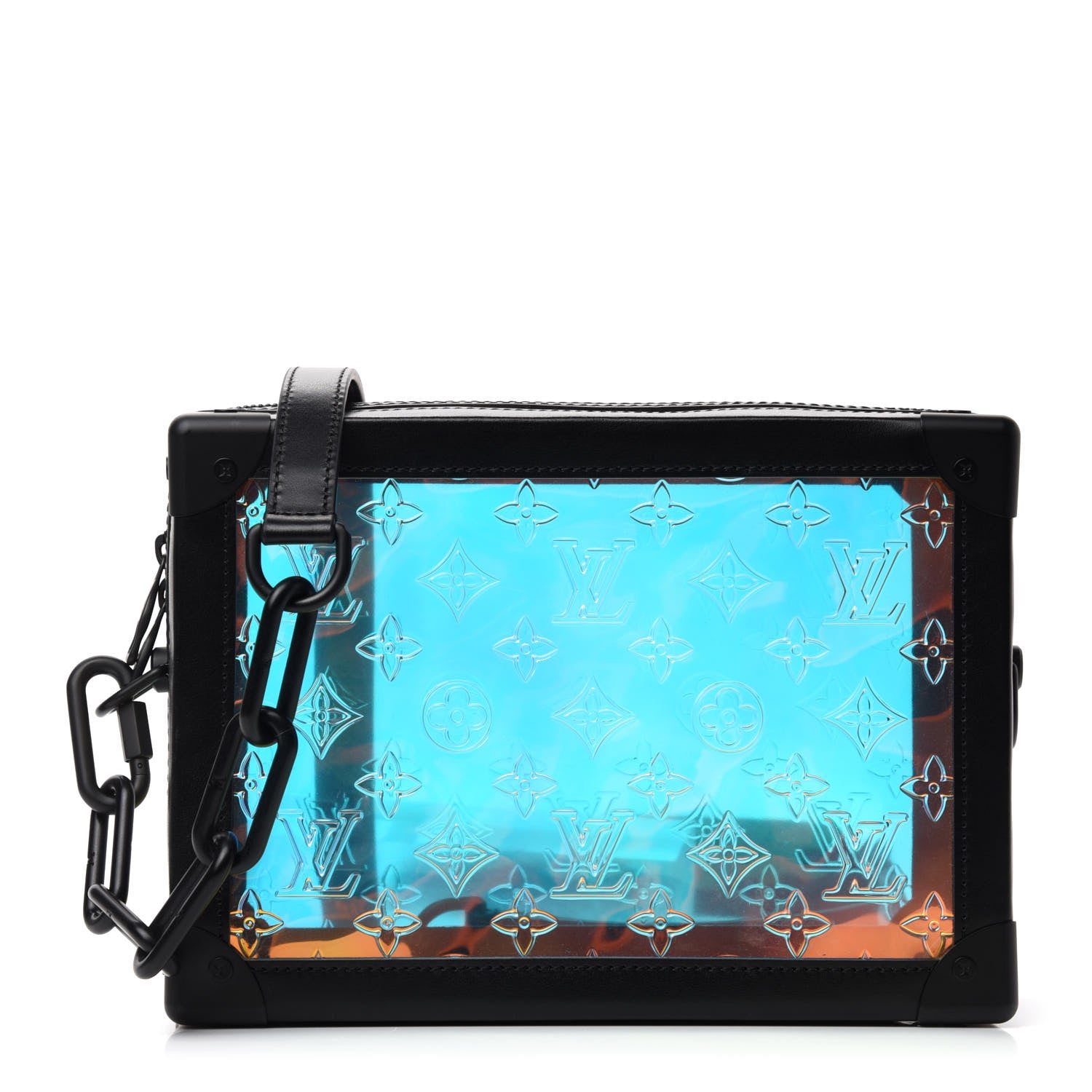 Louis Vuitton Calfskin PVC Monogram Solar Ray Soft Trunk Iridescent Prism Black 1 of 11