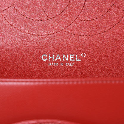 Chanel Caviar Chevron Quilted Jumbo Double Flap Dark Red 6 of 11