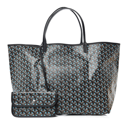 Goyard Goyardine Saint Louis Claire Voie GM Black Blue 1 of 11